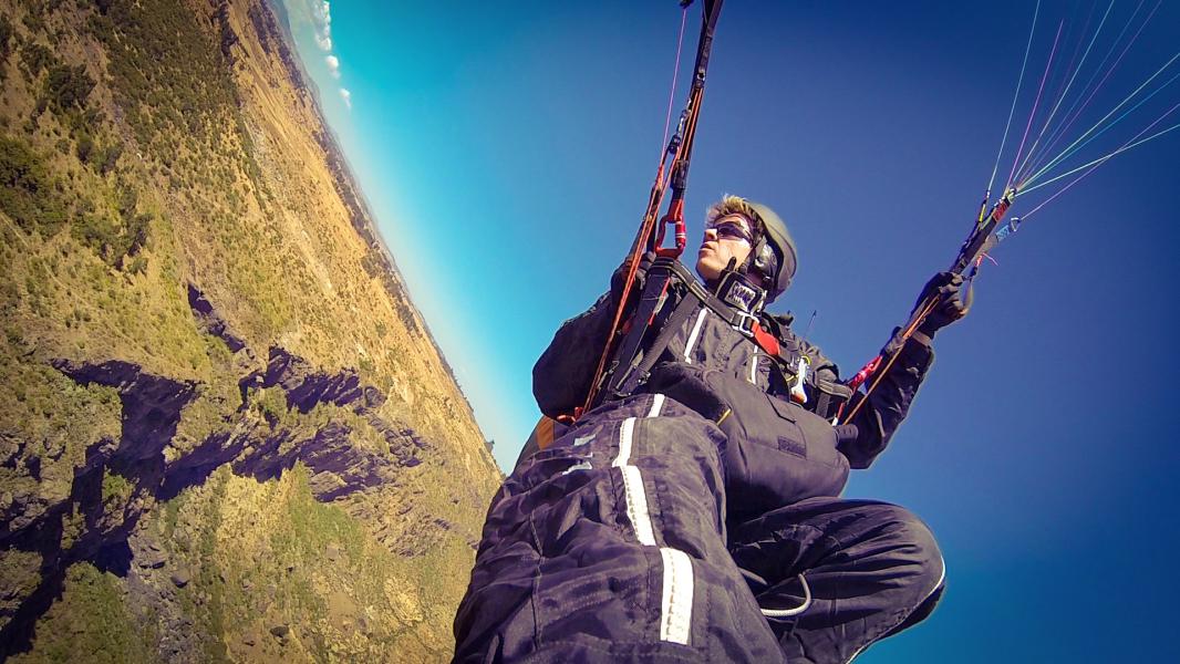 In volo col parapendio sopra Debre Libanos (Etiopia)