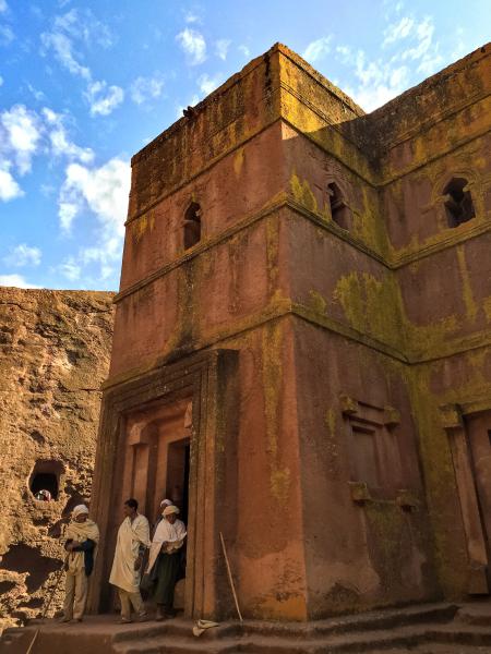 Vista sulla chiesa St. Giorgio (Lalibela - Etiopia)